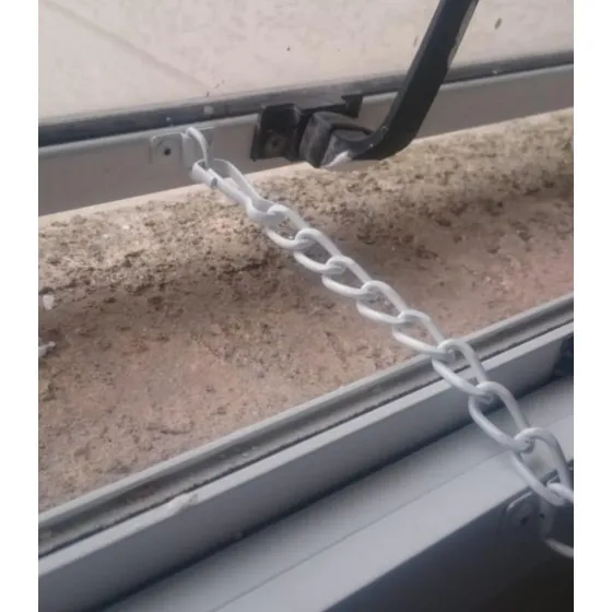 Corrente Correntinha Limitadora De Janela Basculante 20cm Cor Branco