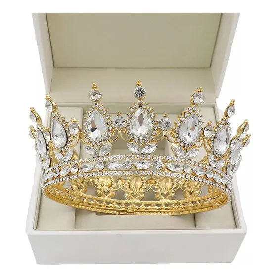 Corona Barroca De Reina Princesa Para Bodas, Fiestas, Cumple