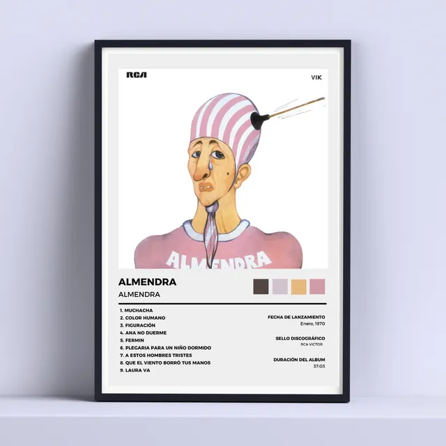 Cuadro Almendra Album Rock Spinetta 30x40cm Listo P Colgar