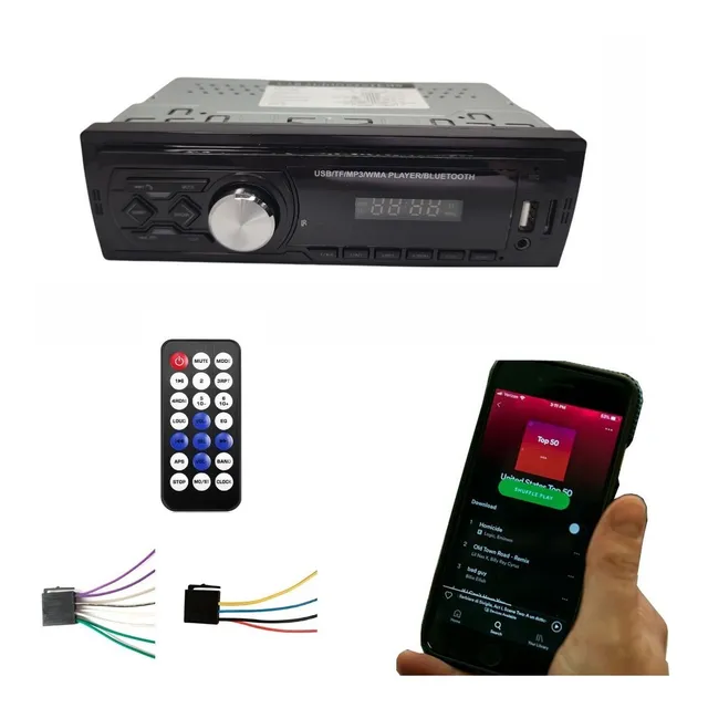 Autoestereo Radio Fm Usb Sd Stereo Auxiliar + Control Remoto