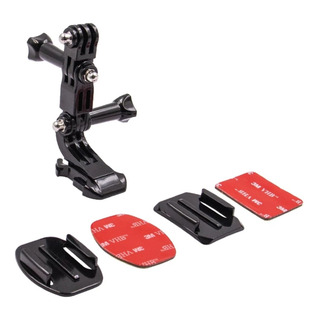 Suporte Lateral De Capacete Gopro + Kit Adesivo Curvo E Reto Suporte Lateral De Capacete Gopro + Kit Adesivo Curvo E Reto