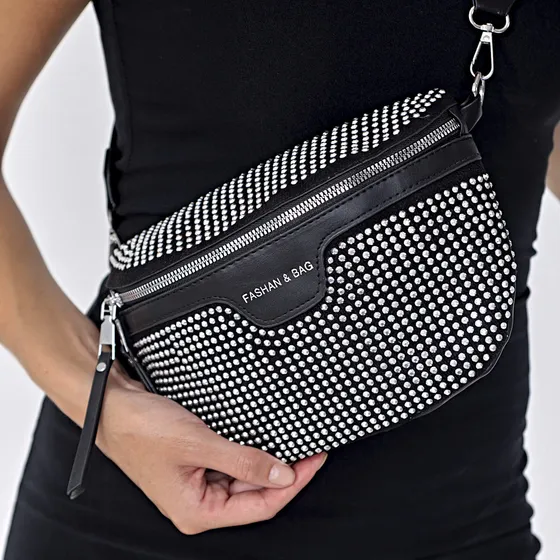 Riñonera Tresher Fashan Con Strass Y Monedero Importada
