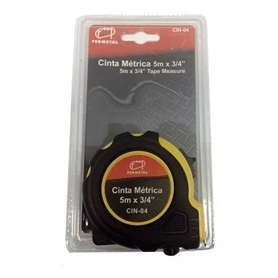 Cinta Métrica Estuche De Goma 5m X 3/4 Fermetal 