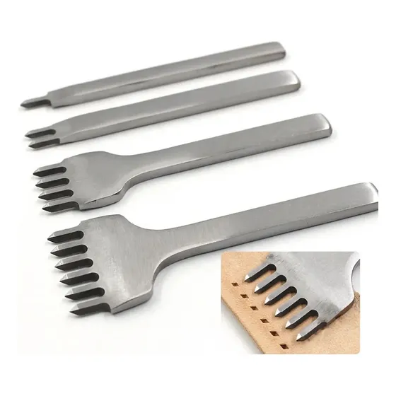 Kit X4 Tenedores Marcadores 4 Mm Herramientas Talabarteria