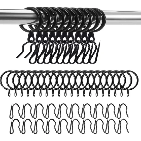 Pack 20 Argolla Para Barra Cortina De Metal 3.0*45 Mm