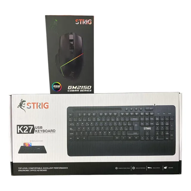Combo Teclado Strig K27 Multimedia + Mouse Strig Gm2150 Rgb