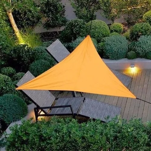 . Vela De Sombra Triangular Jardín Patio Toldo Piscina