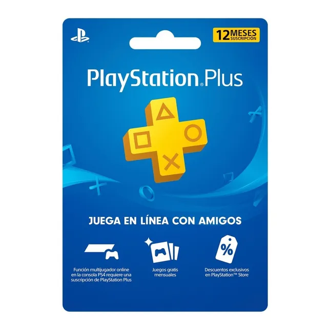 Tarjeta Plus 12 Meses - Playstation Plus 1 Año - Colombia