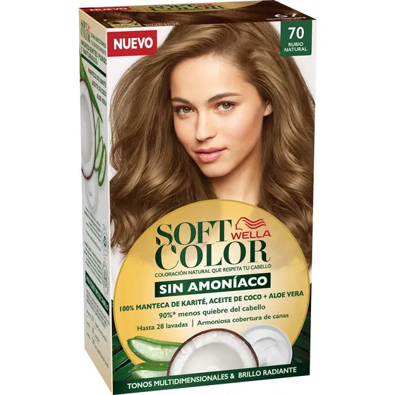 Tintura Wella Soft color Tinte de cabello tono 70 rubio natural para cabello