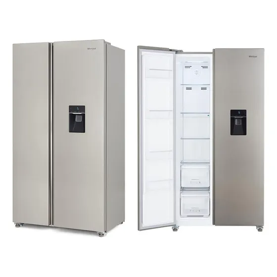 Heladera Side By Side Whirlpool Inverter 560 L Color Plateado