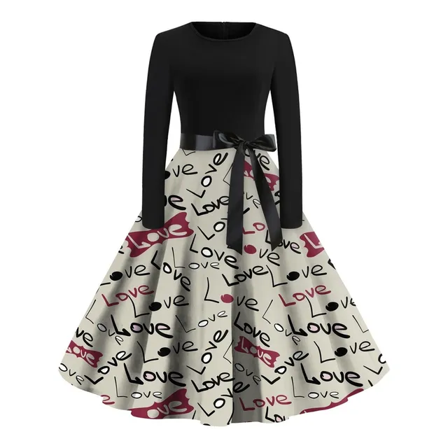 Vestido Fiesta Noche Ama Casa Estampado Dia San Valentin 91