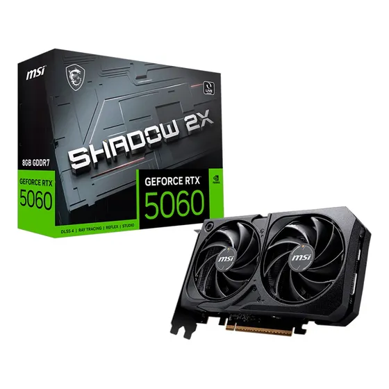 Placa De Vídeo Msi Rtx 5060 8gb Gddr7 128 Bits Shadow 2x Oc