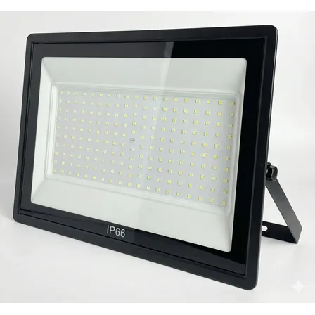 Refletor Led Grande 500w 6500k Quadras E Campos De Futebol 127/220v Preto Branco-frio