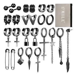 Cruz Negro Pendientes Colgantes Para Los Hombres, 25 Piezas Cruz Negro Pendientes Colgantes Para Los Hombres, 25 Piezas