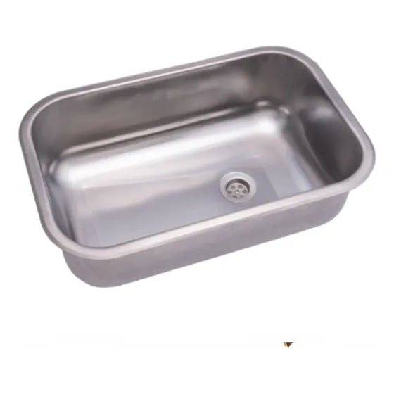 Bachas Cocina Pileta Simple Acero Ariel 52x32x18 Modelo 4305 Color Plateado