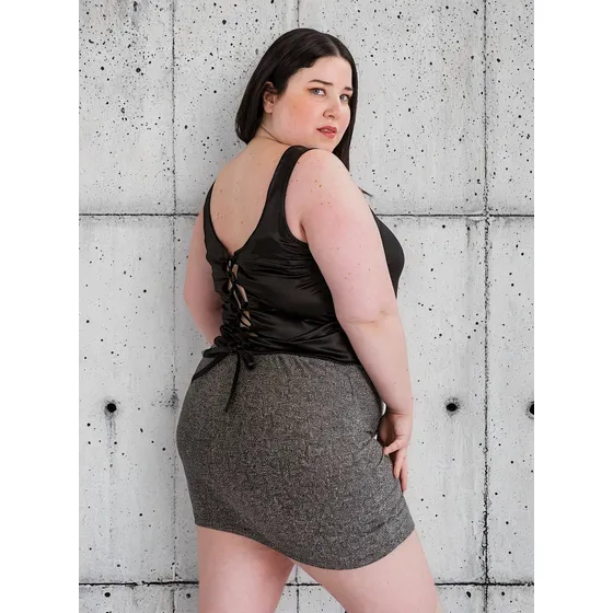 Pollera Brillosa Lurex Elastizado Dama T/especial - Sambahi