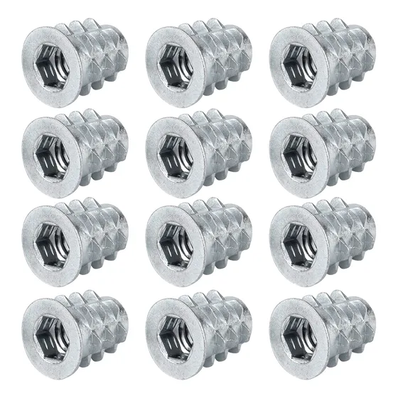 Tuerca Inserto Para Madera 1/4 X 13 Mm Con Tope 2000 Uds