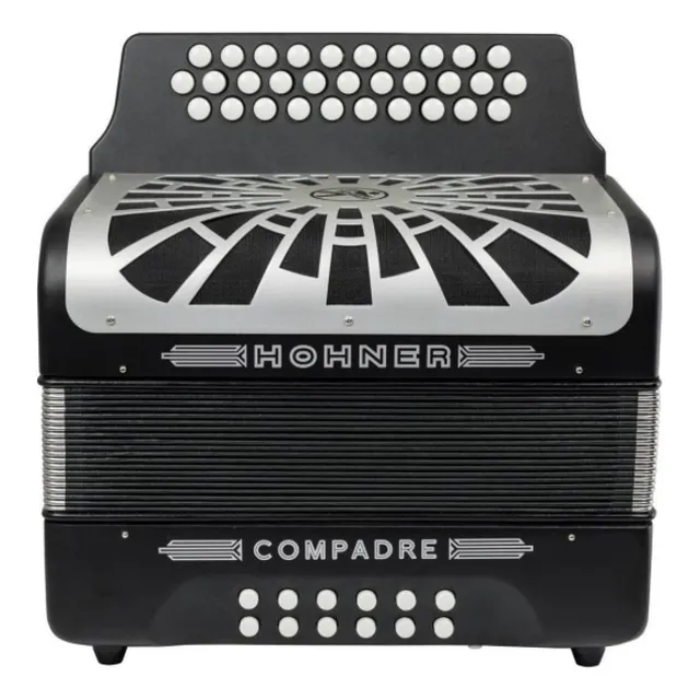 Acordeón Hohner Compadre Diatónico Fa A48421 Negro C/ Funda