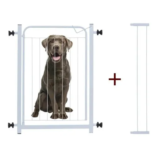 Portão Pet Cachorro Crianças Grade Proteção De 68 A 92 Cm Cor Branco