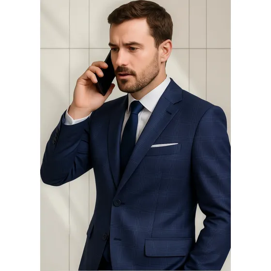 Terno Masculino Alta Costura Micro Fibra Principe De Gales