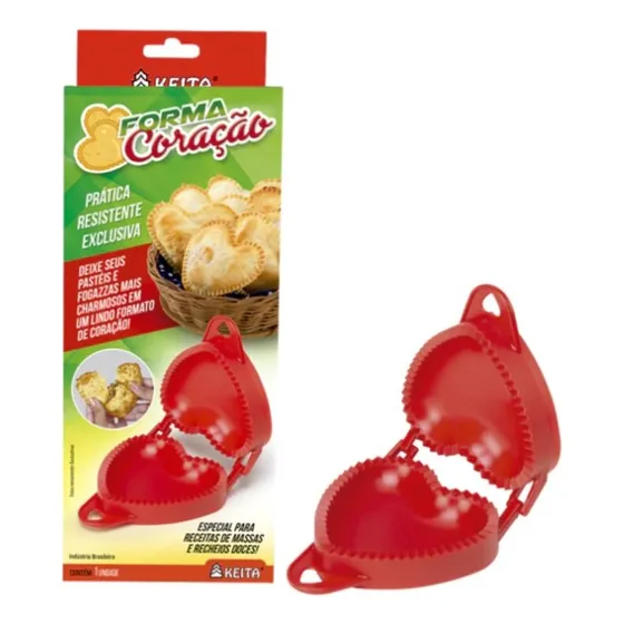 Forma Formato Coração Molde Pastel Salgado Doce Lanchinho