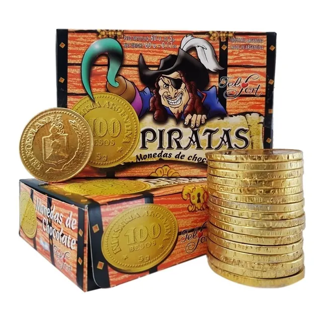 Monedas Chocolate Piratas Felfort - Caja X 60u - Tutto Dolce
