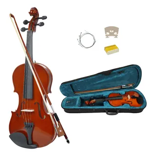 Violino Arco Breu Cavalete AcĂșstico 3/4 Madeira Estojo Luxo Violino Arco Breu Cavalete AcĂșstico 3/4 Madeira Estojo Luxo