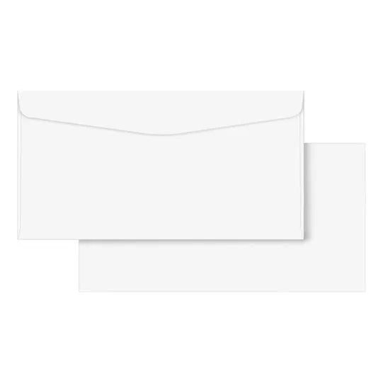 Kit C/100 Envelopes Branco Liso - Carta Ofício 114mm X 229mm