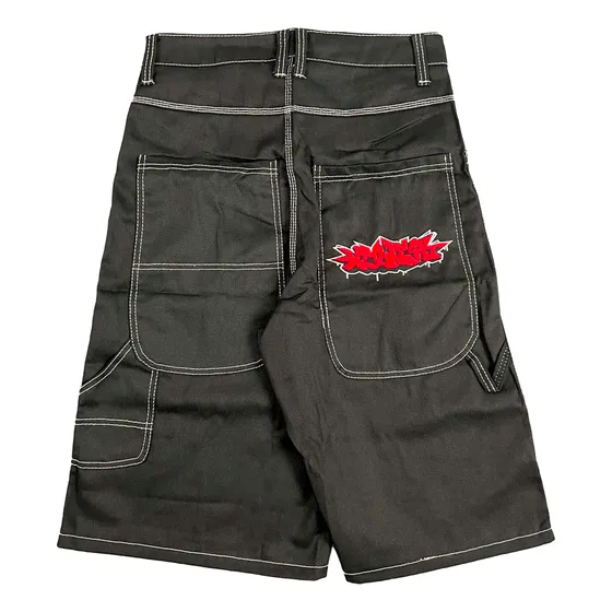 Bermuda Denim Estilo Streetwear Parche Bordado