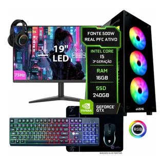 Pc Gamer Completo Intel I5, 16gb Ram, Ssd 240gb, Video 1gb Pc Gamer Completo Intel I5, 16gb Ram, Ssd 240gb, Video 1gb