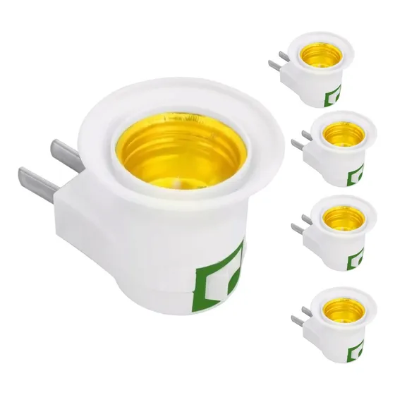 5 Pz Adaptador Enchufe Socket Con Clavija Y Apagador E27
