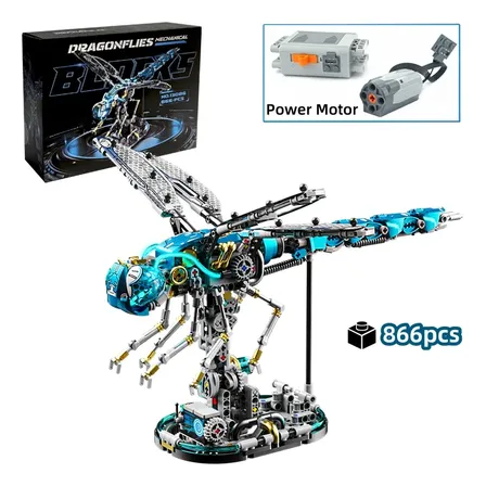 Blocos De Montar Libélula Motorizada 866 Peças 867 With Motor