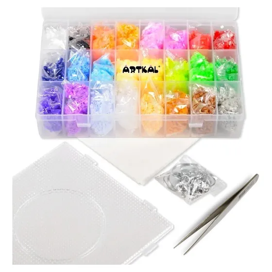 Kit 12000 Hama Beads Mini 24 Colores A Elegir Perler Artkal