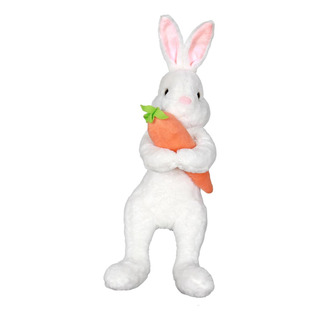 Adornos Para De Pascua, Conejo De Primavera Abrazado Con Adornos Para De Pascua, Conejo De Primavera Abrazado Con