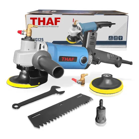 Lixadeira Úmido Mármore Granito 220v Thaf 125MM Com Regulagem de Velocidade