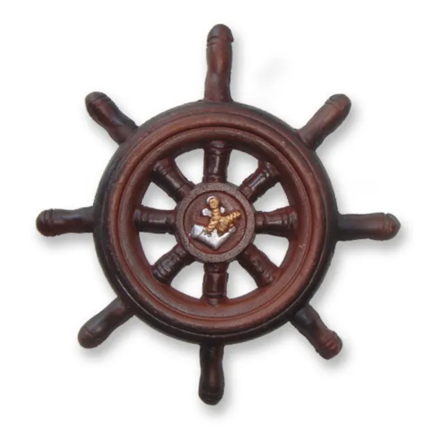 Timão Leme De Parede Tamanho M Marinheiro Barco Decoração Nf