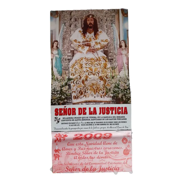 Señor De La Justicia Blanco Almanaque Antiguo