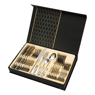 Wv Juego De 24 Cubiertos Acero Inoxidable - En Estuche Wv Juego De 24 Cubiertos Acero Inoxidable - En Estuche