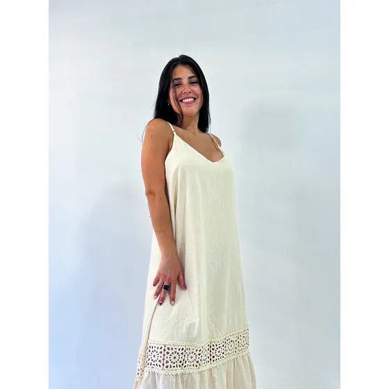 Vestido Largo De Lino Byh