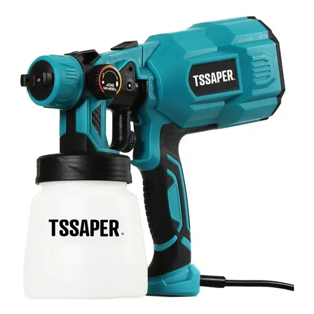 Pistola de pulverização elétrica para pintura hvlp Tssaper TP550 do 800mL cor azul-turquesa 550W