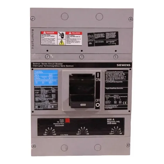 Interruptor Térmico Siemens LXD63B600L 3p 600 A Color Gris