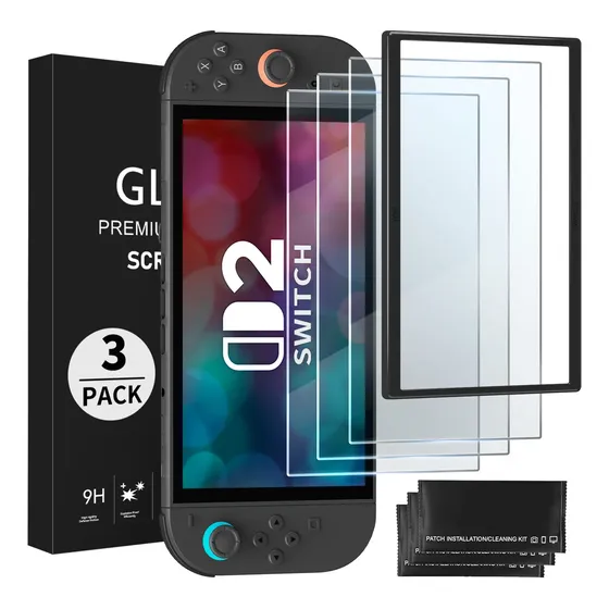 3pcs Película De Vidro Protetor Para Nintendo Switch 2 9h