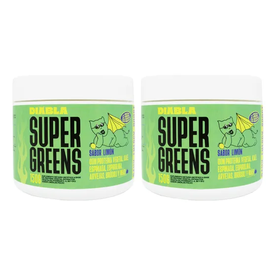 Better Diabla Kit X2 Super Greens Limon Suplemento 150g