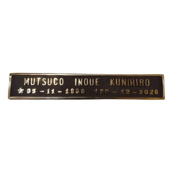 Placa De Bronze - Tumulo - Jazigo - Cemitério