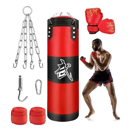 Guantes De Boxeo+juego De Ejercicios Con Sacos De Arena