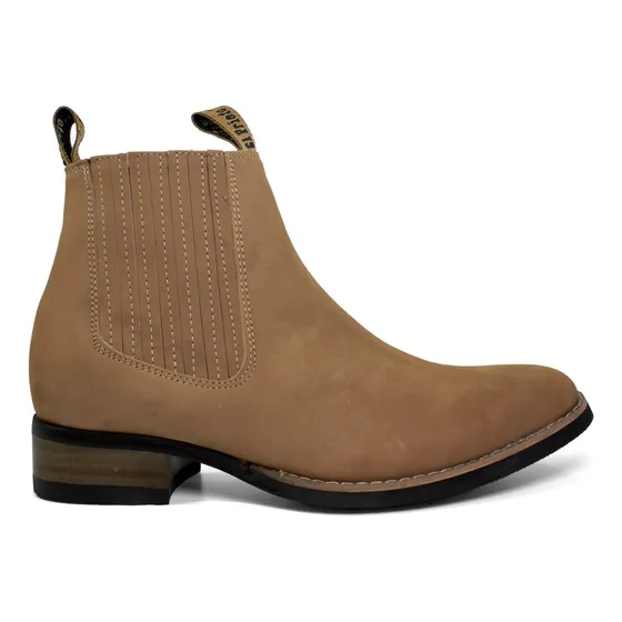 Botín Charro 100% Piel Vaquero Hombre Bota Caballero
