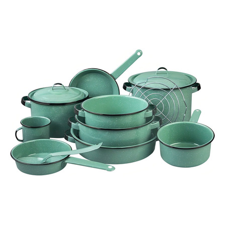 Batería De Cocina Cinsa Yaqui De Peltre Clásica Verde Jade De 13 Piezas Batería De Cocina Cinsa Yaqui De Peltre Clásica Verde Jade De 13 Piezas