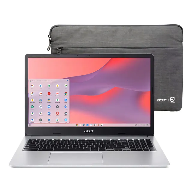 Laptop Acer Chrome 15.6 Intel Cel N4500 4gb 64gb Emmc Color Plateado