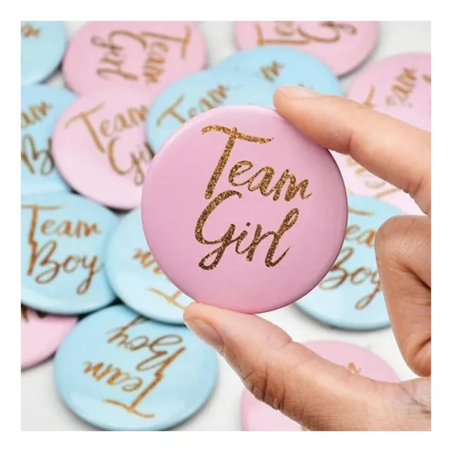 Chapas Distintivas Team Boy Or Team Girl 
