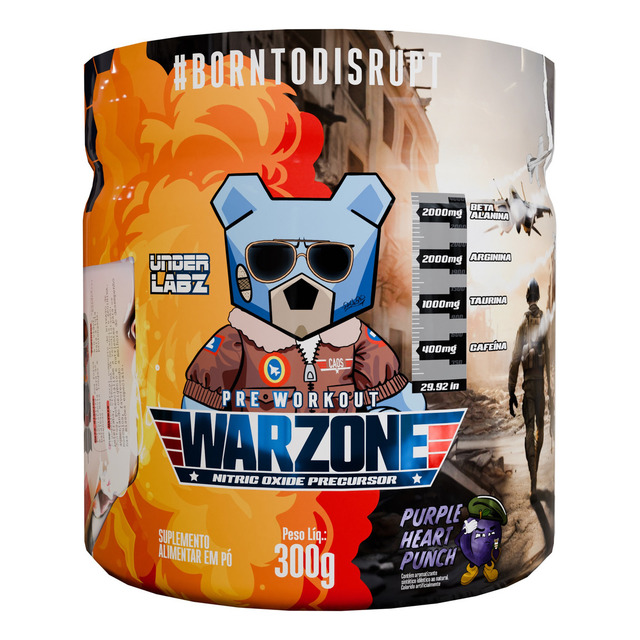 Warzone Under Labz Pré Treino Beta Alanina Arginina Taurina Sabor Purple Heart Punch 150g Warzone Under Labz Pré Treino Beta Alanina Arginina Taurina Sabor Purple Heart Punch 150g